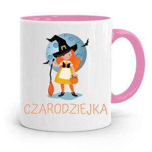 Kubek Różowy Dla Dzieci Córki Czarodziejka +imię