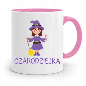 Kubek Różowy Dla Dzieci Córki Czarodziejka +imię