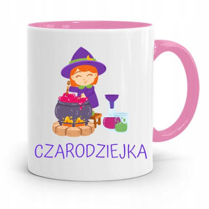 Kubek Różowy Dla Dzieci Córki Czarodziejka +imię