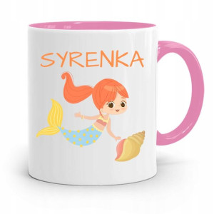 Kubek Różowy Dla Dzieci Córki Syrenka +imię