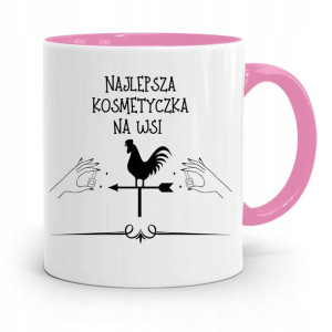 Kubek Różowy Dla Kosmetyczki Najlepsza Na Wsi
