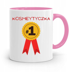 Kubek Różowy Dla Kosmetyczki Numer Jeden Prezent