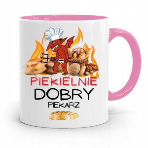 Kubek Różowy Dla Piekarza Piekielnie Dobry Prezent