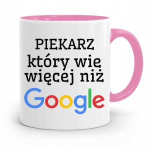 Kubek Różowy Dla Piekarza Wie Więcej Niż Googl