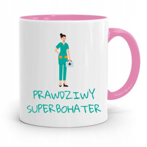 Kubek Różowy Dla Pielęgniarki Prawdziwy Prezent