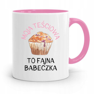 Kubek Różowy Dla Teściowej Teściowa Fajna Babeczka
