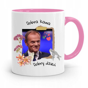Kubek Różowy Donald Tusk Po Platforma Prezent