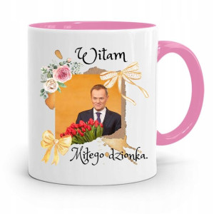 Kubek Różowy Donald Tusk Po Platforma Prezent