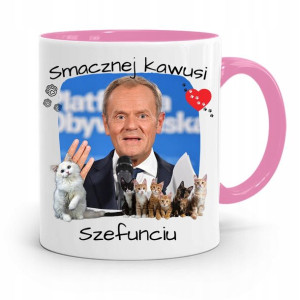 Kubek Różowy Donald Tusk Po Platforma Prezent