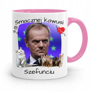 Kubek Różowy Donald Tusk Po Platforma Prezent