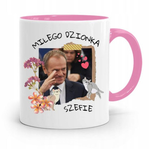 Kubek Różowy Donald Tusk Po Platforma Prezent
