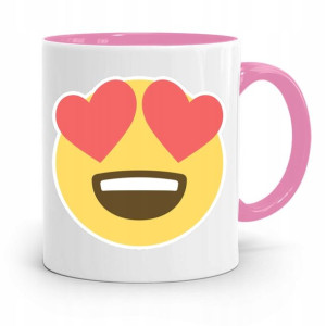 Kubek Różowy Dzień Dziecka Buźka Emotka Love