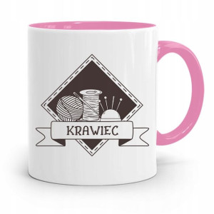 Kubek Różowy Krawca Krawcowej Najlepszy Krawiec