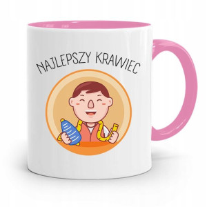 Kubek Różowy Krawca Krawcowej Najlepszy Krawiec