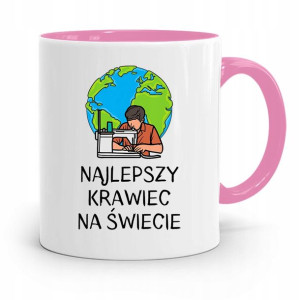 Kubek Różowy Krawca Krawcowej Najlepszy Krawiec