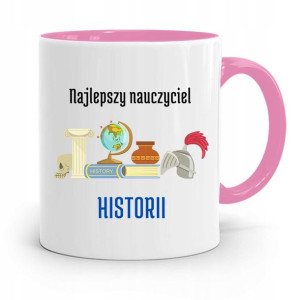 Kubek Różowy Na Dzień Nauczyciela Historii Prezent