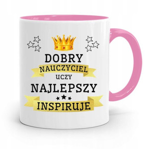 Kubek Różowy Na Dzień Nauczyciela Inspiruje