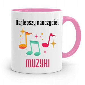 Kubek Różowy Na Dzień Nauczyciela Muzyki Prezent
