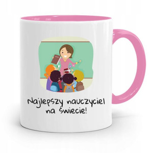Kubek Różowy Na Dzień Nauczyciela Najlepszy