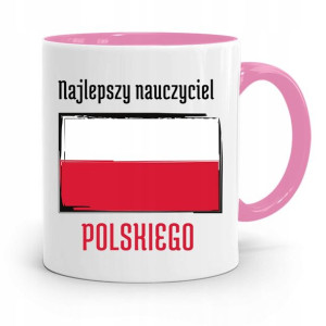 Kubek Różowy Na Dzień Nauczyciela Polskiego