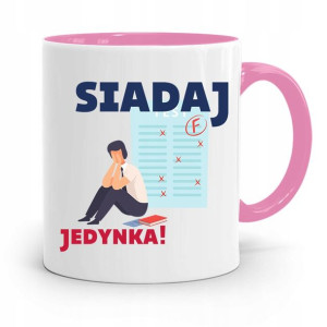 Kubek Różowy Na Dzień Nauczyciela Siadaj Jedynka
