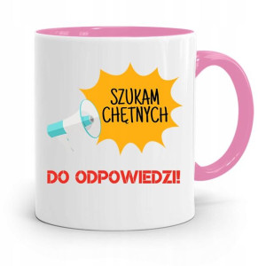 Kubek Różowy Na Dzień Nauczyciela Szukam Chętnych