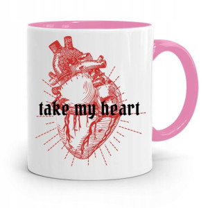 Kubek Różowy Na Walentynki Take My Heart