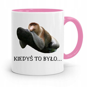 Kubek Różowy Nosacz Janusz Kiedyś To Było Prezent