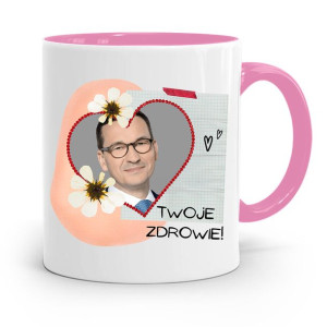 Kubek Różowy Politycy Premier Mateusz Morawiecki