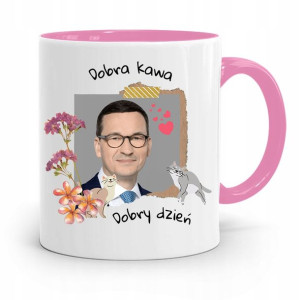 Kubek Różowy Politycy Premier Mateusz Morawiecki