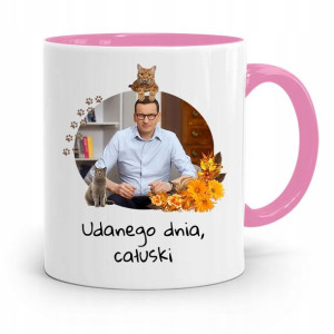 Kubek Różowy Politycy Premier Mateusz Morawiecki