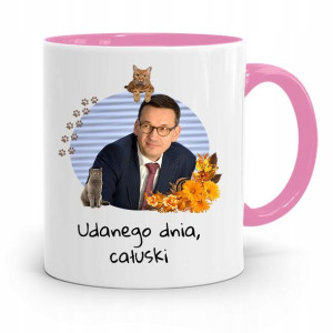 Kubek Różowy Politycy Premier Mateusz Morawiecki