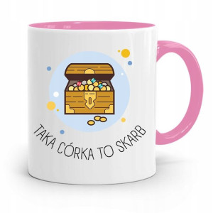 Kubek Różowy Prezent Dla Córki Taka Córka To Skarb