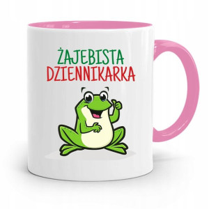 Kubek Różowy Prezent Dla Dziennikarza Reportera