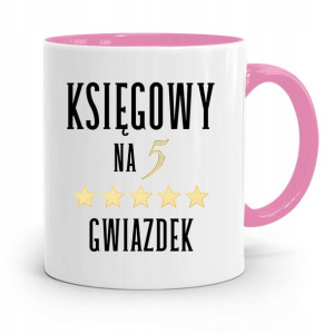 Kubek Różowy Prezent Dla Księgowej Księgowego