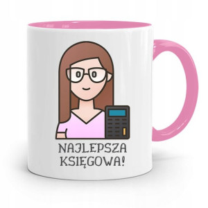 Kubek Różowy Prezent Dla Księgowej Księgowego