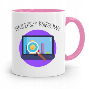 Kubek Różowy Prezent Dla Księgowej Księgowego