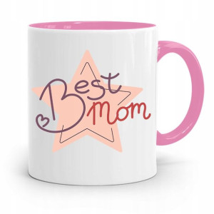 Kubek Różowy Prezent Dla Mamy Best Mom Ever
