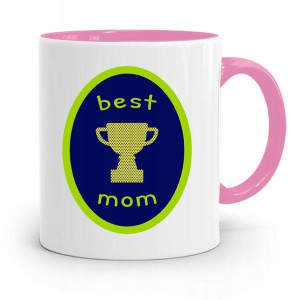 Kubek Różowy Prezent Dla Mamy Best Mom Prezent