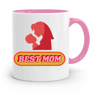 Kubek Różowy Prezent Dla Mamy Best Mom Prezent