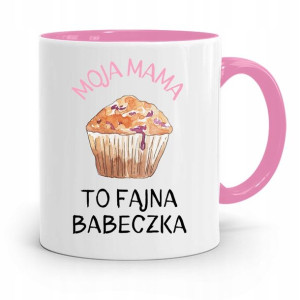 Kubek Różowy Prezent Dla Mamy Fajna Babeczka