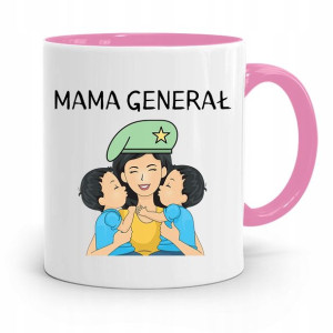 Kubek Różowy Prezent Dla Mamy Mama Generał Prezent