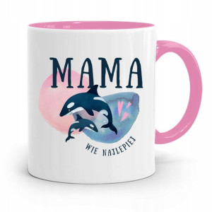 Kubek Różowy Prezent Dla Mamy Mama Wie Najlepiej