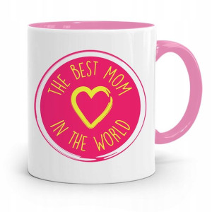 Kubek Różowy Prezent Dla Mamy The Best Mom