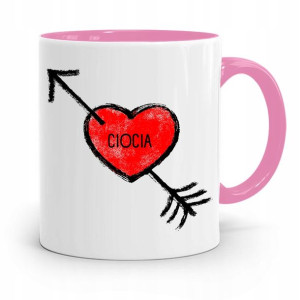 Kubek Różowy Prezent Dla Najlepszej Cioci Świata!