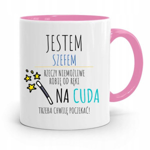 Kubek Różowy Prezent Dla Szefa Jestem Szefem