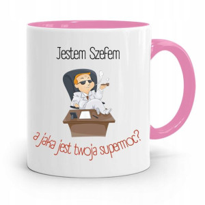 Kubek Różowy Prezent Dla Szefa Jestem Szefem