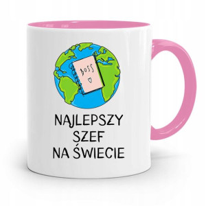 Kubek Różowy Prezent Dla Szefa Najlepszy Szef