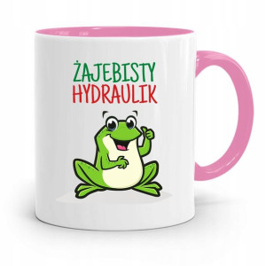 Kubek Różowy Prezent Dla Żajebistego Hydraulika