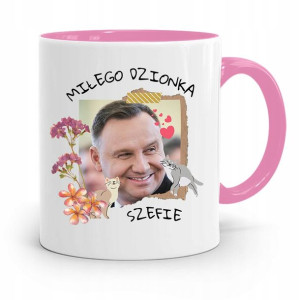 Kubek Różowy Prezydenta Andrzej Duda Pis